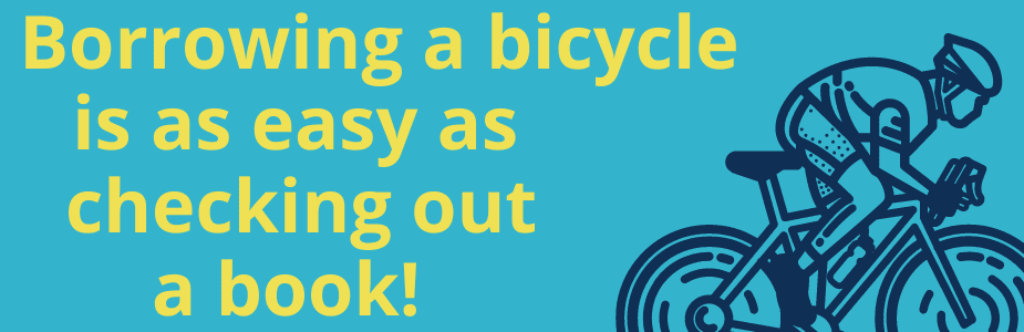 Borrowing a bicycle is as easy as checking out a book
