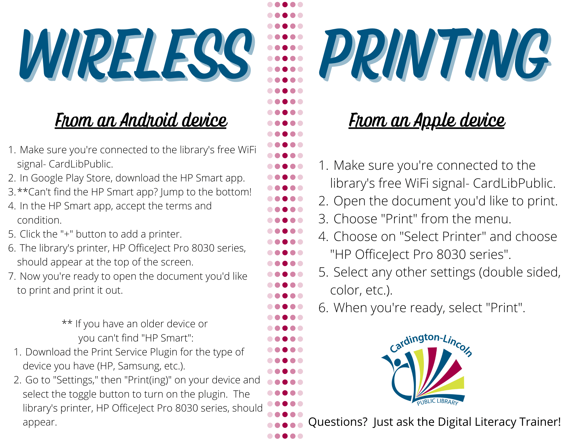 Wireless Printing steps